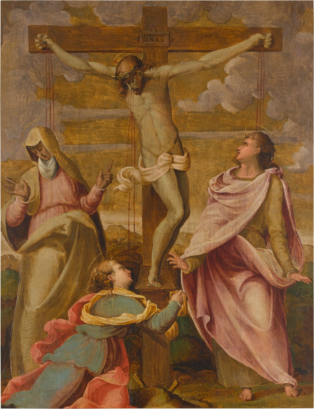 View full screen - View 1 of Lot 3. FLORENTINE SCHOOL, 16TH CENTURY | THE CRUCIFIXION.