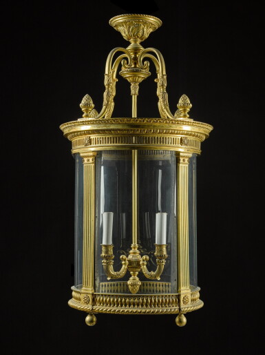 View full screen - View 1 of Lot 96. A Neoclassical style gilt-bronze lantern, circa 1900.
