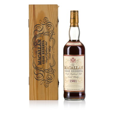 View full screen - View 1 of Lot 26. The Macallan 18 Year Old Gran Reserva 40.0 abv 1981 (1 Bottle 70cl).