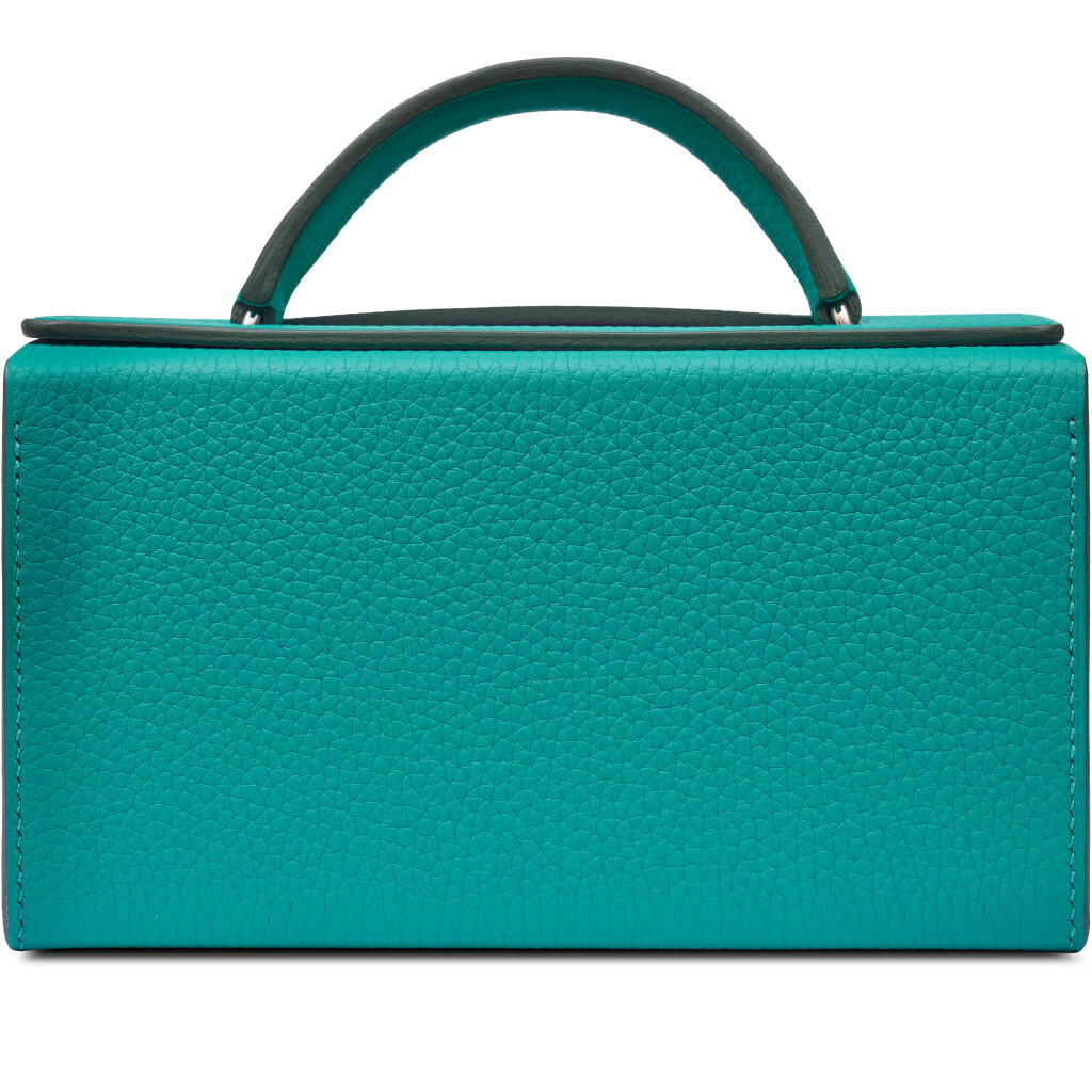 View full screen - View 1 of Lot 149. Vert Vertigo Clémence and Rose Pourpre Alligator Petit H Minaudière Pavé Cadenas, ca. 2023.
