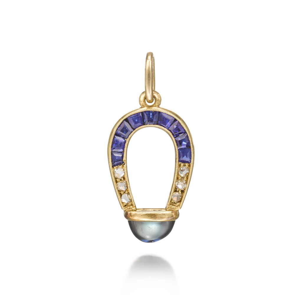 View full screen - View 1 of Lot 153. A jewelled gold-mounted pendant, possibly by Fabergé, circa 1900.