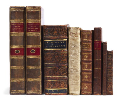 View full screen - View 1 of Lot 95. Classical military works, commentaries in French, 8 volumes.