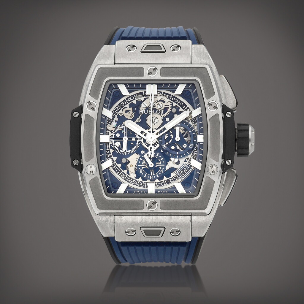 View full screen - View 1 of Lot 8919. Spirit of Big Bang, Reference 642.NX.7170.RX | A titanium semi-skeletonised chronograph wristwatch with date, Circa 2021 |宇舶 Spirit of Big Bang 型號642.NX.7170.RX | 鈦金屬半鏤空計時腕錶,備日期顯示,約2021年製.