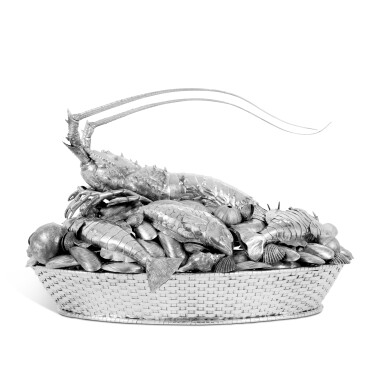 View full screen - View 1 of Lot 421. An Italian Silver Marine-Theme Centerpiece, Mario Buccellati, Milan, Late 20th Century.