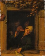 Buveur dans l'encadrement d'une fenêtre
