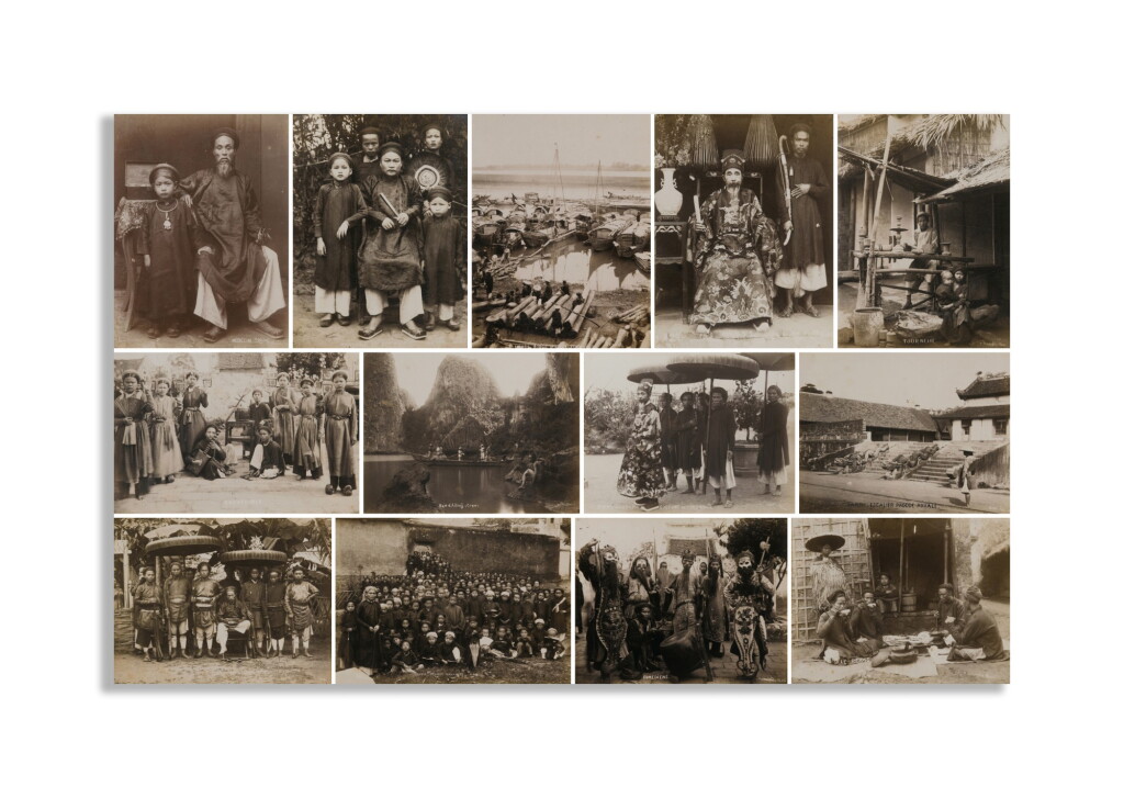 View full screen - View 1 of Lot 3062. PIERRE DIEULEFILS | PHOTOGRAPHS OF TONKIN, NORTH VIETNAM, IN A LEATHER-BOUND ALBUM .