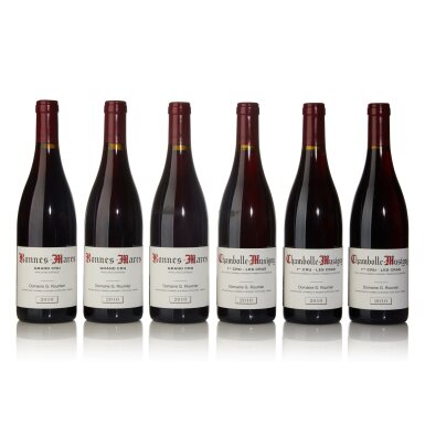 View full screen - View 1 of Lot 30. Bonnes Mares and Chambolle Musigny, Les Cras 2010 from Domaine Georges Roumier (6 BT).