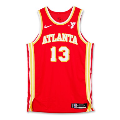 View full screen - View 1 of Lot 45. Bogdan Bogdanović Atlanta Hawks 2024-2025 Kia NBA Tip-Off Game Worn Icon Edition Jersey .
