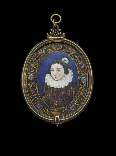 View full screen - View 1 of Lot 24. ATTRIBUTED TO JEAN LIMOSIN (ACTIVE CIRCA 1615-1635) FRENCH, LIMOGES, EARLY 17TH CENTURY | OVAL PORTRAIT OF ANNE OF AUSTRIA (1601-1666).