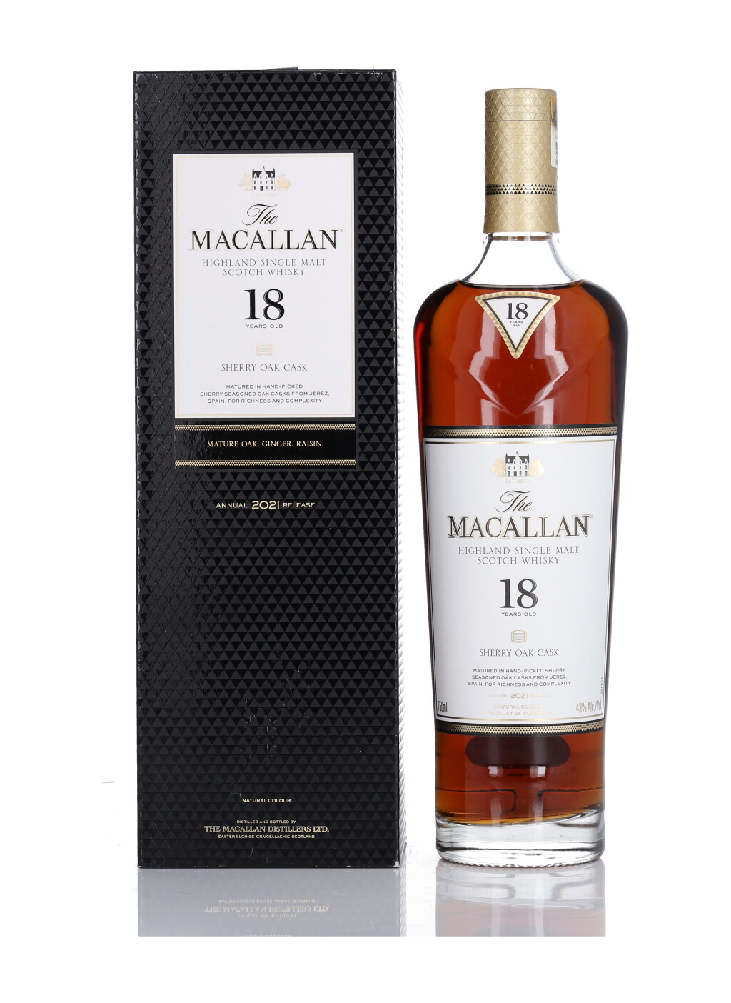 View full screen - View 1 of Lot 34. The Macallan 18 Year Old 43.0 abv NV (1 BT 75cl).