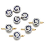 Sapphire and diamond dress set