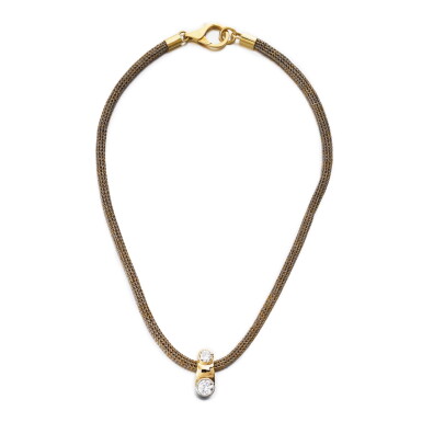 View full screen - View 1 of Lot 186. Collier diamants | Diamond necklace.