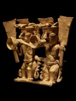 Coclé Gold Double Pendant of Musicians, circa AD 800-1500