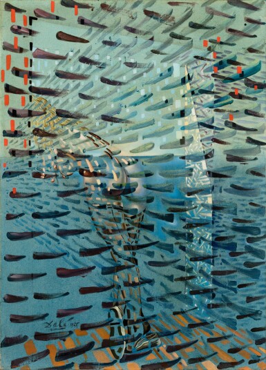 View full screen - View 1 of Lot 252. Vibrations nues dématérialisant un nu habillé de vibrations super-nues.