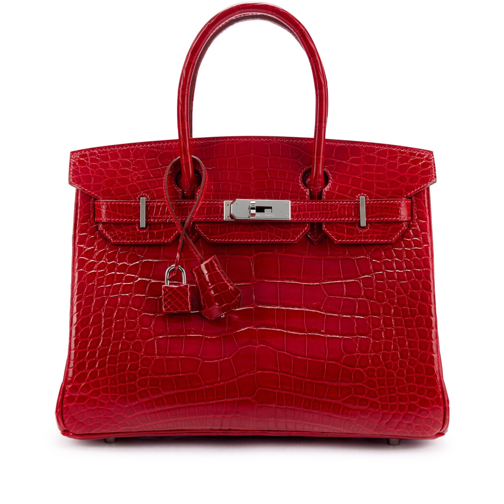 View full screen - View 1 of Lot 9786. Important Private Collection: Rouge Braise Shiny Mississippiensis Alligator Birkin 30 Palladium Hardware, 2009.