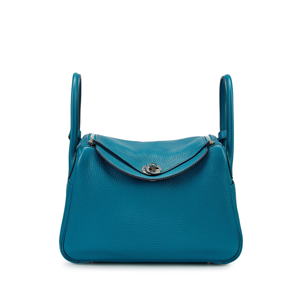 View full screen - View 1 of Lot 7759. Limited Edition Bleu Izmir and Bleu Saphir Clemence Leather Verso Lindy 30 Palladium Hardware, 2014.