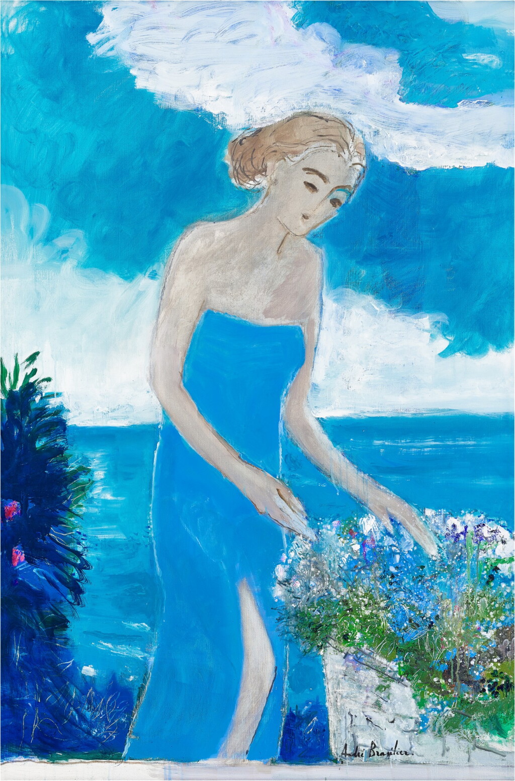 View full screen - View 1 of Lot 719. André Brasilier 安德烈・布拉吉利 | Le jardin maritime 海邊儷人.