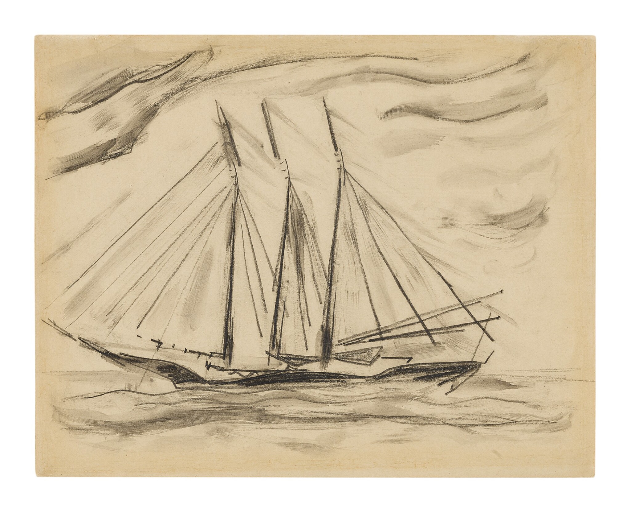 CHARLES DEMUTH THREEMASTED SCHOONER American Art Online American