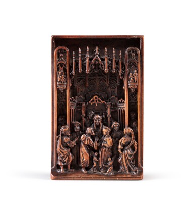 View full screen - View 1 of Lot 37. Netherlandish, 16th century, Circle of Adam Dircksz (active c. 1500-1530), The Betrothal of the Virgin | Pays-Bas, fin XVIe siècle, Entourage d'Adam Dircksz (actif vers 1500-1530), Le Mariage de la Vierge.