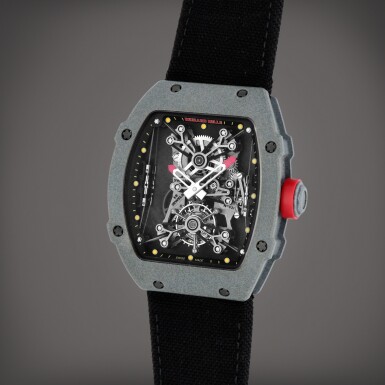 View full screen - View 1 of Lot 35. 'Prototype 3', Reference RM27-01 Rafael Nadal | A prototype carbon skeletonised tourbillon wristwatch | Circa 2014.