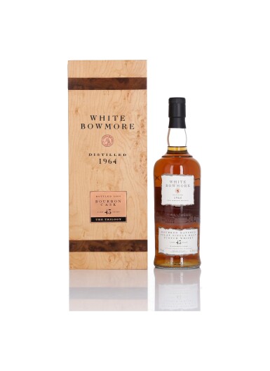 View full screen - View 1 of Lot 57. Bowmore White Bourbon Cask 43 Year Old 42.8 abv 1964 (1 Bottle 75cl).