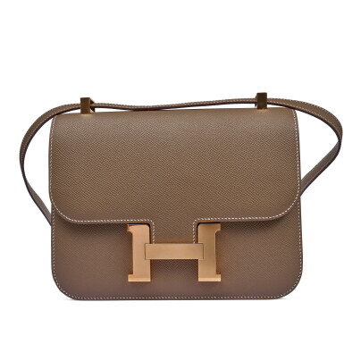 View full screen - View 1 of Lot 77. Etoupe Epsom Constance 24 Rose Gold Hardware, 2022.