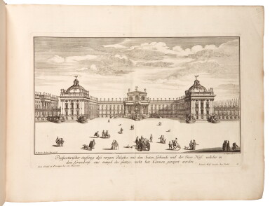 View full screen - View 1 of Lot 30. Paul Decker | An architectural sammelband. Augsburg, 1711–1727, four works on baroque architecture.