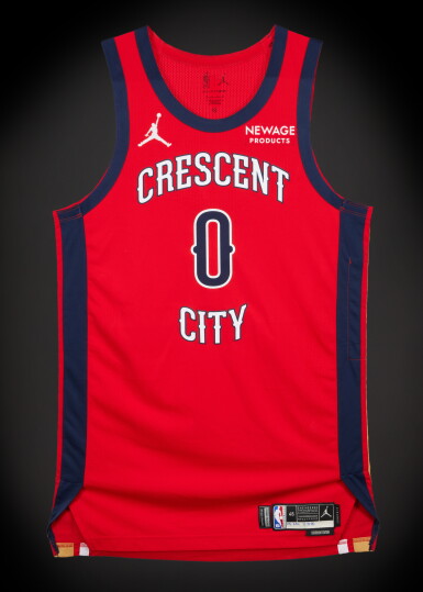 Jeremiah Fears 'Rookie Year' New Orleans Pelicans 2025-2026 Emirates NBA Cup Game Worn Statement Edition Jersey | 7 Steals