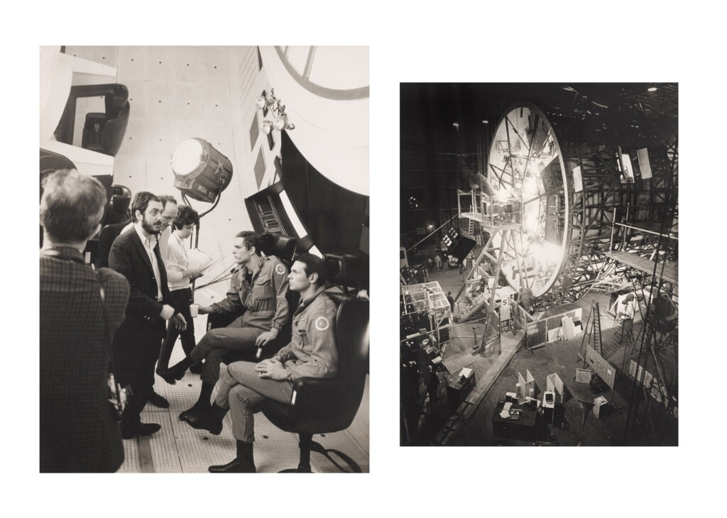 View full screen - View 1 of Lot 64. 2001: A Space Odyssey (1968), 2 double weight candid photographs (one oversized and one regular), US.