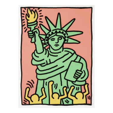 View full screen - View 1 of Lot 4. KEITH HARING | STATUE OF LIBERTY (LITTMAN P. 63).