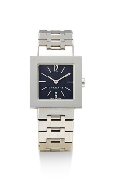 View full screen - View 1 of Lot 8023. BULGARI | QUADRARD, REFERENCE SQ 22 SS, A STAINLESS STEEL WRISTWATCH WITH BRACELET, CIRCA 2000.