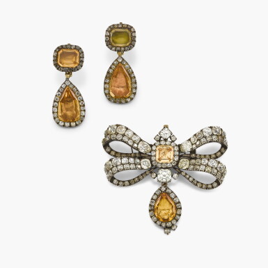 View full screen - View 1 of Lot 74. Topaz and Diamond Demi-Parure.