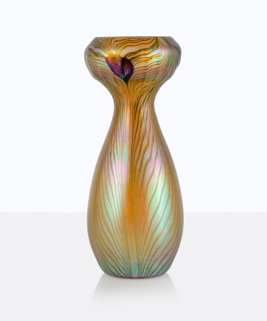 View full screen - View 1 of Lot 136. “Peacock” Vase from Laurelton Hall, The Residence of Louis Comfort Tiffany, Laurel Hollow, New York.