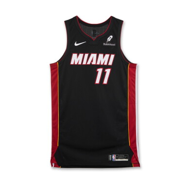 View full screen - View 1 of Lot 126. Jaime Jaquez Jr. Miami Heat 2024-2025 Game Worn Icon Edition Jersey.