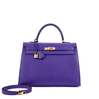 View full screen - View 1 of Lot 9705. Ultraviolet Epsom Kelly 35 Sellier Gold Hardware, 2012.