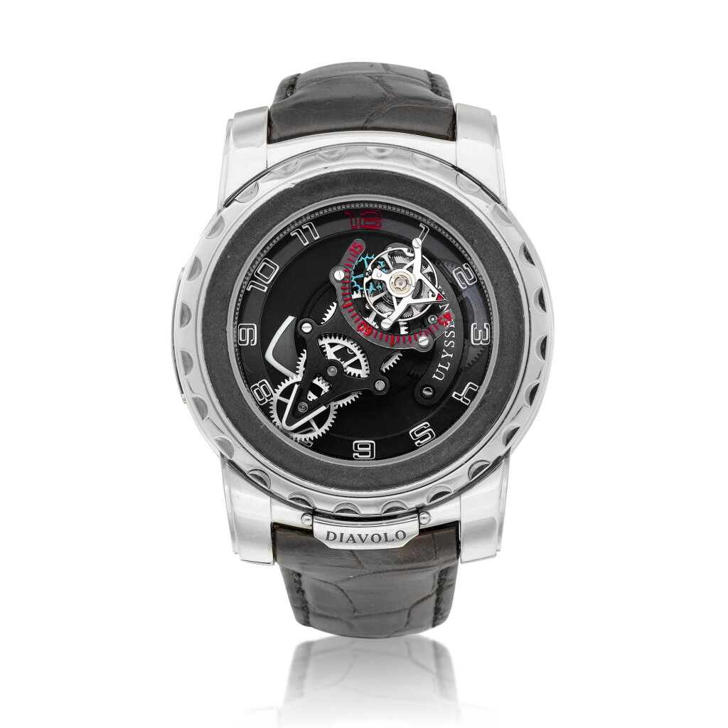 View full screen - View 1 of Lot 2312. Freak Diavolo, Reference 2080-115 | A white gold carrousel flying tourbillon wristwatch with silicium escapement, Circa 2010 | 雅典 | Freak Diavolo 型號2080-115 | 白金卡羅素飛行陀飛輪腕錶,備矽質擒縱系統,約2010年製.