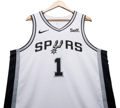 View full screen - View 1 of Lot 9. Victor Wembanyama San Antonio Spurs 2023-2024 Game Worn Association Edition Jersey | Double-Double.