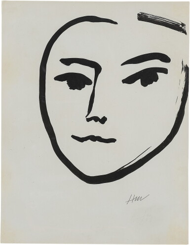View full screen - View 1 of Lot 185. Tête de femme.