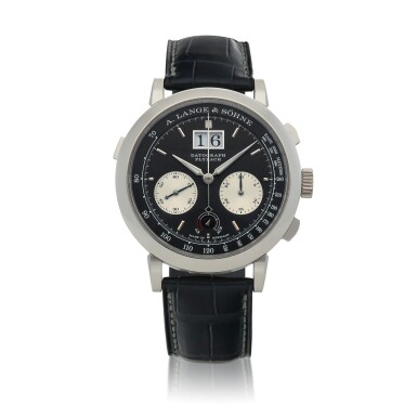 View full screen - View 1 of Lot 4. Datograph Up/Down, Ref. 405.035, Platinum flyback chronograph wristwatch with digital date display and power-reserve indication Circa 2016 | 朗格 | 405.035型號「Datograph Up/Down」鉑金飛返計時腕錶備數字日期及動力儲存顯示,約2016年製.