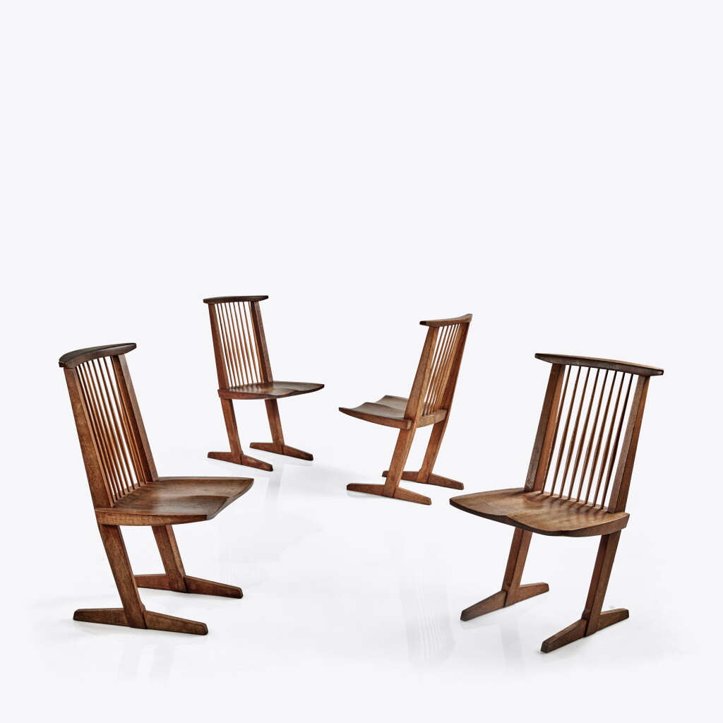 View full screen - View 1 of Lot 113. Set of Four "Conoid" Chairs.