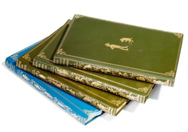 View full screen - View 1 of Lot 233. MILNE | Set of Winnie-the-Pooh books, 1925-28, leather bindings and publisher's boxes.