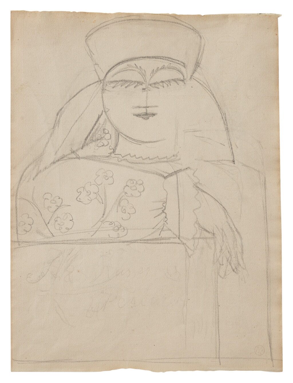 View full screen - View 1 of Lot 45. NATALIA GONCHAROVA | DESIGN FOR THE COMMEDIA DELL’ARTE (A DOUBLE-SIDED WORK).
