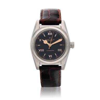 View full screen - View 1 of Lot 236. Reference 2940 Bubbleback, A stainless steel automatic wristwatch, Circa 1945.