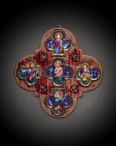 View full screen - View 1 of Lot 42. Five plaques from a cross.