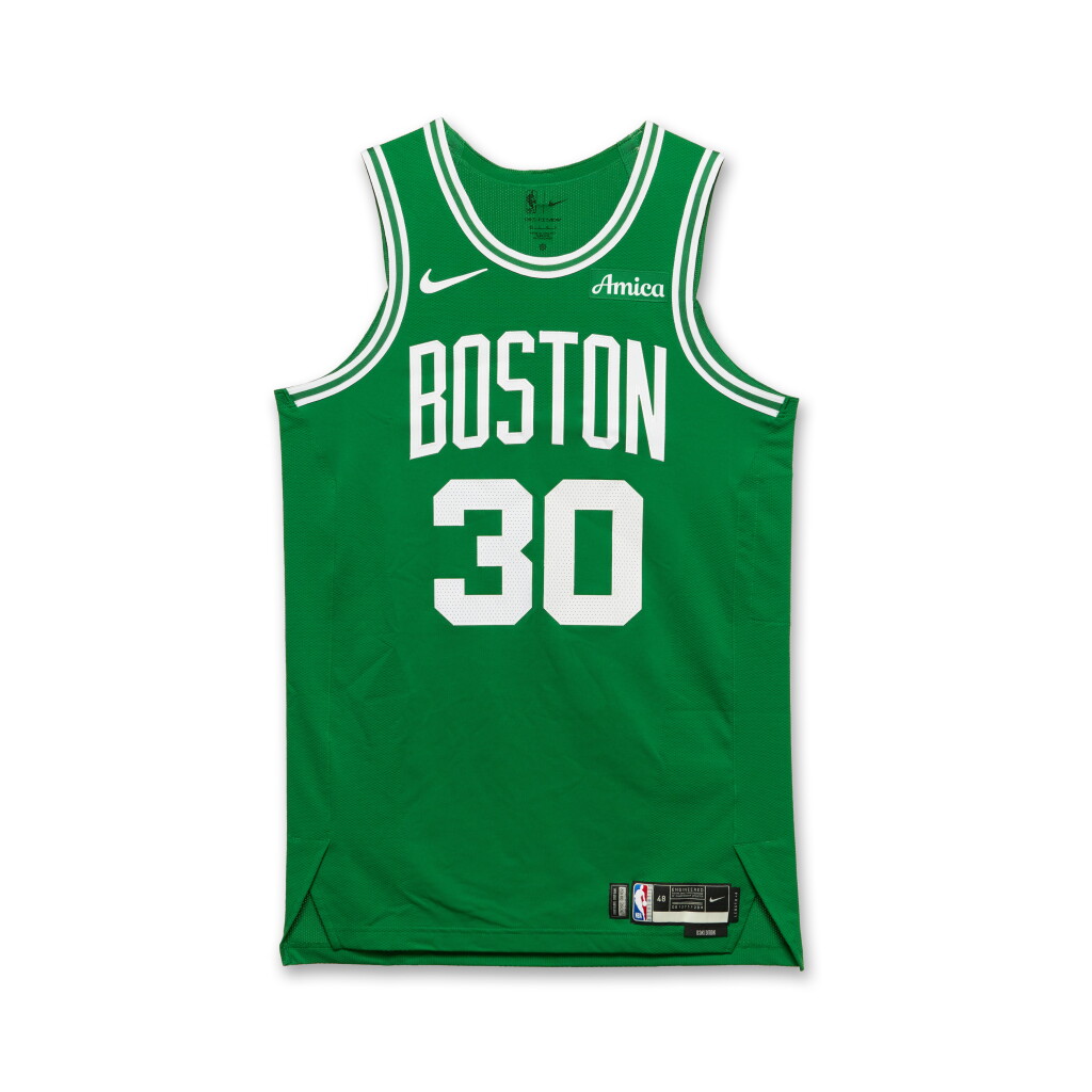 View full screen - View 1 of Lot 34. Sam Hauser Boston Celtics 2025-2026 NBA Tip-Off Game Worn Icon Edition Jersey .
