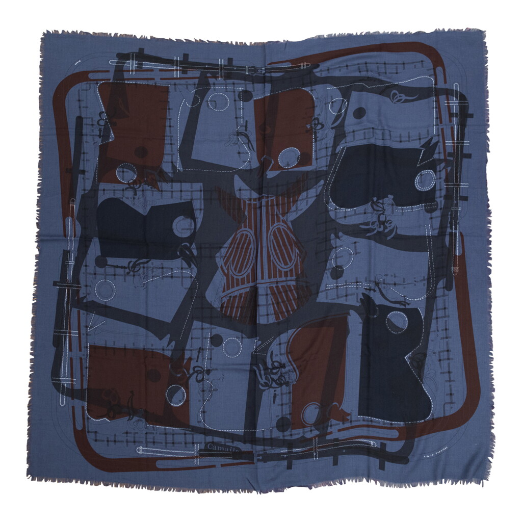 View full screen - View 1 of Lot 110. HERMÈS | "CAMAILS" SHAWL 140CM IN CASHMERE AND SILK TWILL.