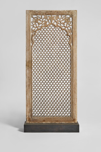 View full screen - View 1 of Lot 357. A Mughal Carved Sandstone Jali, India, circa 1625-50.