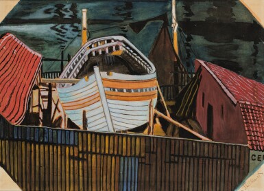 View full screen - View 1 of Lot 108. LÉON SPILLIAERT | CHANTIER NAVAL, OSTENDE.