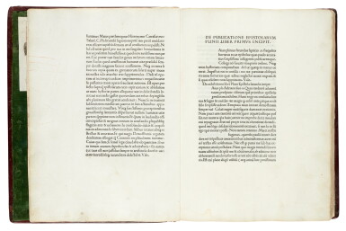View full screen - View 1 of Lot 206. Plinius, Epistolae, Naples, 1476, eighteenth-century red morocco gilt.