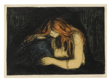 View full screen - View 1 of Lot 72. EDVARD MUNCH | VAMPIRE II (SCHIEFLER 34; WOLL 41).